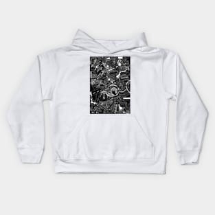 doodle illustration Kids Hoodie